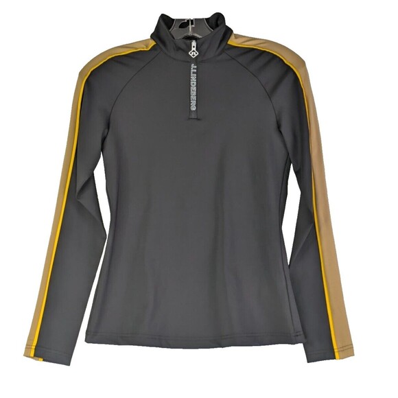 J Lindeberg Golf Womens 1/4 Zip Pullover XS Black Kora Mid Layer - Picture 1 of 8